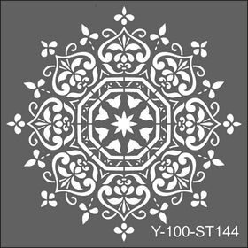 Artdeco 144 Damask 30x30 cm Stencil Şablon