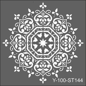 Artdeco 144 Damask 30x30 cm Stencil Şablon