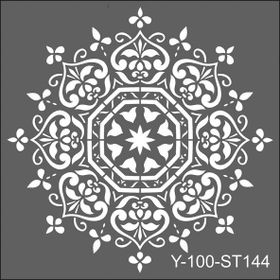 Artdeco 144 Damask 30x30 cm Stencil Şablon