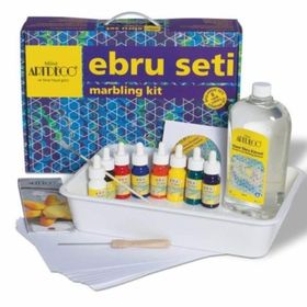 Artdeco 15 Parça 8 Renk Çantalı Ebru Başlangıç Seti