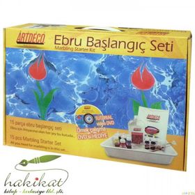 Artdeco 15 Parça 8 Renk Çantalı Ebru Başlangıç Seti