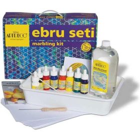 Artdeco 15 Parça 8 Renk Çantalı Ebru Başlangıç Seti