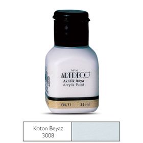 Artdeco 25ml Koton Beyaz Akrilik Boya