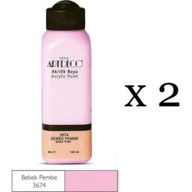 Artdeco 2'li 140 ml Bebek Pembe Akrilik Boya