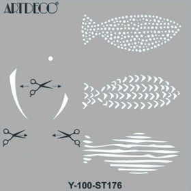 Artdeco 30x30 cm Balıklı 176 Stencil