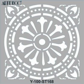 Artdeco 30x30 cm Geometrik Fayans 168 Stencil