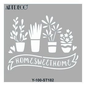 Artdeco 30x30 cm Güzel Evim 182 Stencil Boyama Şablonu