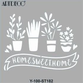 Artdeco 30x30 cm Güzel Evim 182 Stencil Boyama Şablonu