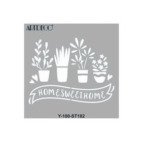 Artdeco 30x30 cm Güzel Evim 182 Stencil Boyama Şablonu