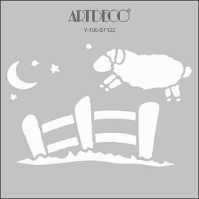 Artdeco 30x30 cm Koyun 122 Stencil