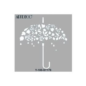 Artdeco 30x30 cm Sonbahar Şemsiyesi 178 Stencil Boyama Şablonu
