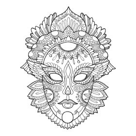 Artdeco 30X40 cm Maske Desenli Tuval