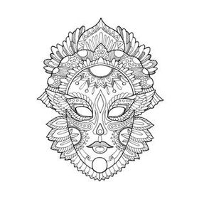 Artdeco 30X40 cm Maske Desenli Tuval