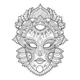 Artdeco 30X40 cm Maske Desenli Tuval