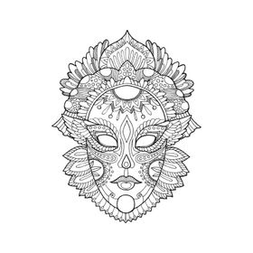 Artdeco 30X40 cm Maske Desenli Tuval