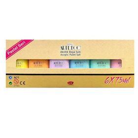Artdeco 75 ml 6’lı Pastel Renkler Akrilik Boya