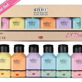 Artdeco 75 ml 6’lı Pastel Renkler Akrilik Boya