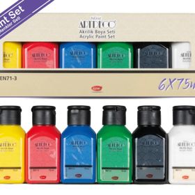 Artdeco 75 ml 6’lı Set Canlı Renkler Akrilik Boya