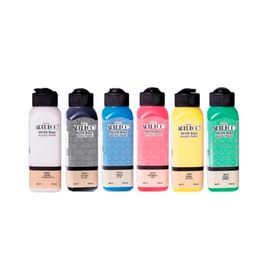 Artdeco 8698517980377 6'lı 140 ml Canlı Renkler Akrilik Boya
