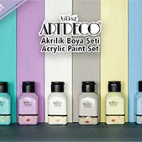 Artdeco 8x75 ml Pastel Smoky Renkler Akrilik Boya