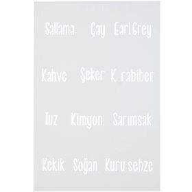 Artdeco A4 Mutfak Yazıları 205 Stencil Boyama Şablonu