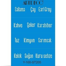 Artdeco A4 Mutfak Yazıları 205 Stencil Boyama Şablonu
