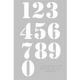 Artdeco A4 Sayılar 212 Stencil Boyama Şablonu