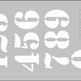 Artdeco A4 Sayılar 212 Stencil Boyama Şablonu