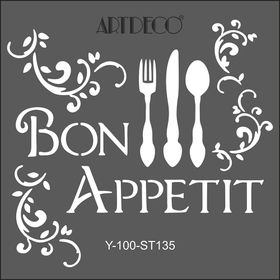 Artdeco Afiyet Olsun 135 30x30 cm Stencil