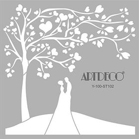 Artdeco Aşıklar 102 30x30 cm Stencil