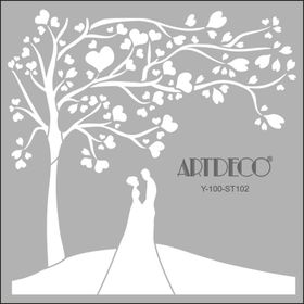 Artdeco Aşıklar 102 30x30 cm Stencil