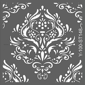 Artdeco Damask Bordür 149 30x30 cm Stencil