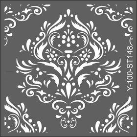 Artdeco Damask Bordür 149 30x30 cm Stencil
