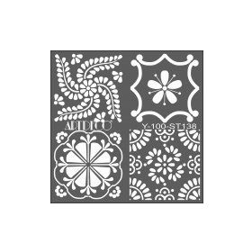 Artdeco Dörtlü Talavera 138 30x30 cm Stencil