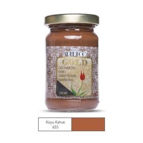 Artdeco Gold 105ml 655 Koyu Kahve Kahverengi Geleneksel Ebru Boyası