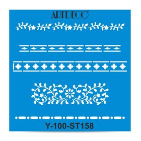 Artdeco İnce Bordür 158 30x30 cm Stencil