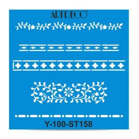 Artdeco İnce Bordür 158 30x30 cm Stencil