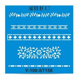 Artdeco İnce Bordür 158 30x30 cm Stencil
