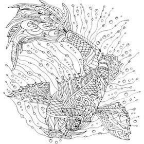 Artdeco LV-Y-100-P30.13 Deniz Altı 30x40 cm Koi Balığı Desenli Tuval