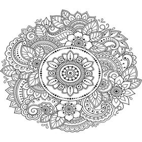 Artdeco LV-Y-100-P40.05 Otantik 40x50 cm Mandala 2 Desenli Tuval