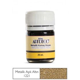 Artdeco Metalik Açık Altın 1221 25 ml Kumaş Boyası