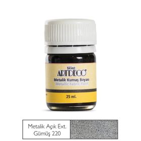 Artdeco Metalik Extra Gümüş 222A 25 ml Kumaş Boyası