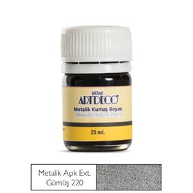 Artdeco Metalik Extra Gümüş 222A 25 ml Kumaş Boyası