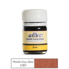Artdeco Metalik Koyu Bakır 228D 25 ml Kumaş Boyası