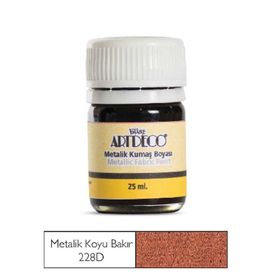 Artdeco Metalik Koyu Bakır 228D 25 ml Kumaş Boyası