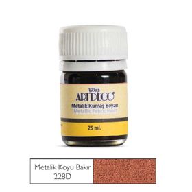 Artdeco Metalik Koyu Bakır 228D 25 ml Kumaş Boyası