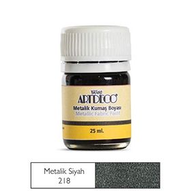 Artdeco Metalik Siyah 218 25 ml Kumaş Boyası