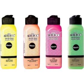Artdeco Neon Akrilik Boya 140ml. 4'lü Set CANART103