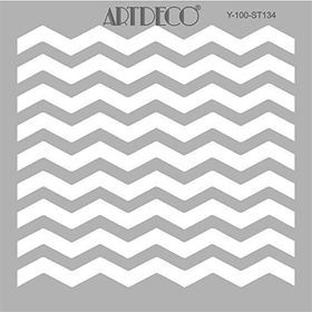 Artdeco Zig Zag 134 30x30 cm Stencil