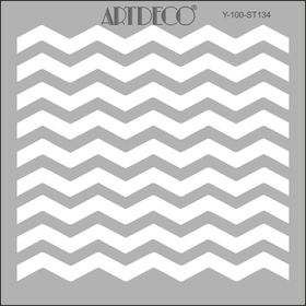 Artdeco Zig Zag 134 30x30 cm Stencil